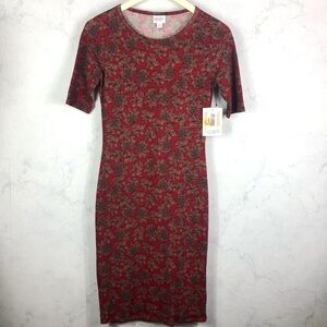 [LuLaRoe] Floral Maroon Dress